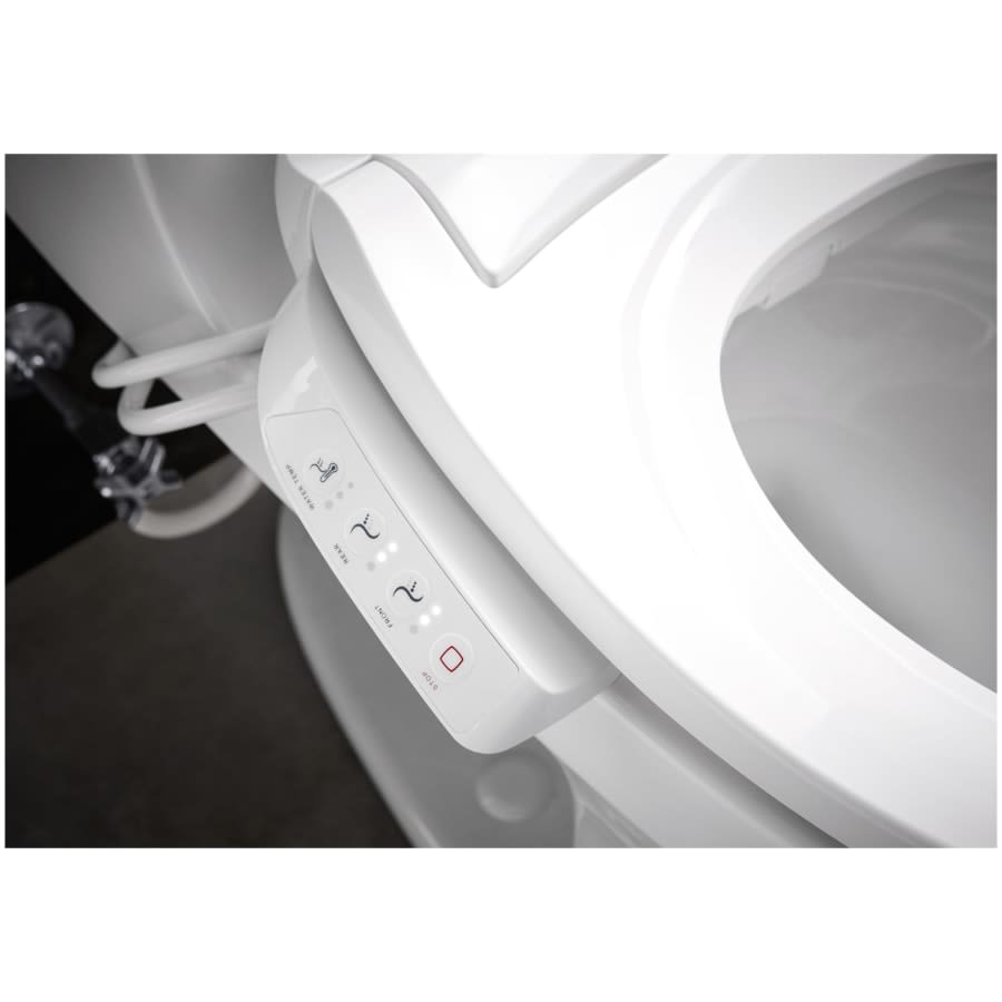 PureWash E525 Elongated Bidet Seat with Continuously Heated Water, Automatically UV Light Self-Cleaning Stainless Steel Wand, Front and Rear Wash Modes, Adjustable Water Temperature and Pressure, Quiet-Close, and Quick-Release Technologies