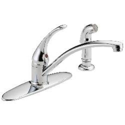 Foundations® Kitchen Faucet, Deck Mount, ADA, 1 Lever Handle, 4-Hole, Chrome