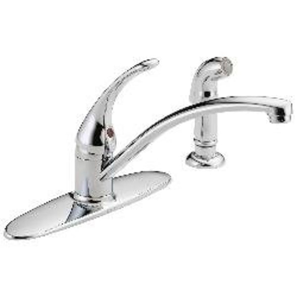 Foundations® Kitchen Faucet, Deck Mount, ADA, 1 Lever Handle, 4-Hole, Chrome