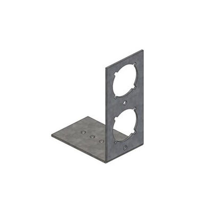 PEXRITE® 90 deg Bracket With 1-3/8 in, Keyed Hole, 25 lb, Cold Rolled Steel, Galvanized