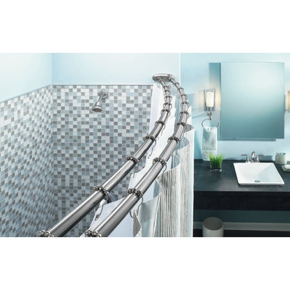 Double 57" - 60" Adjustable Curved Shower Rod