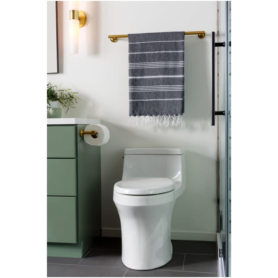 San Souci 1.28 GPF Elongated One-Piece Comfort Height Toilet with AquaPiston Technology - Seat Included