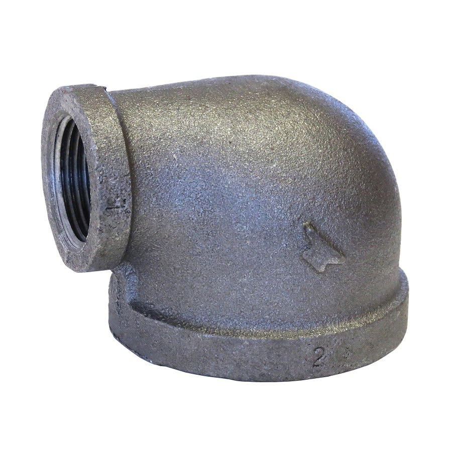 90 deg Elbow, 2 x 1-1/2 in, FNPT, 150 lb, Malleable Iron, Galvanized