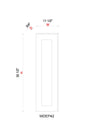 Wall Decorative End Panel - 11 1/2"W * 41- 1/2"H * 3/4"D