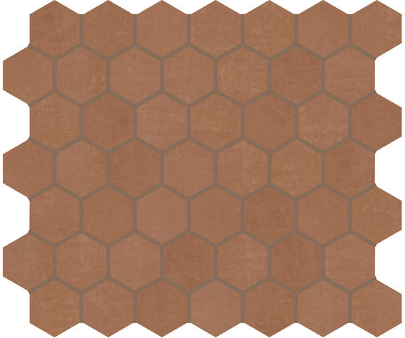 Moroccan Concrete Terra Cotta Hexagon 8X9 Matte