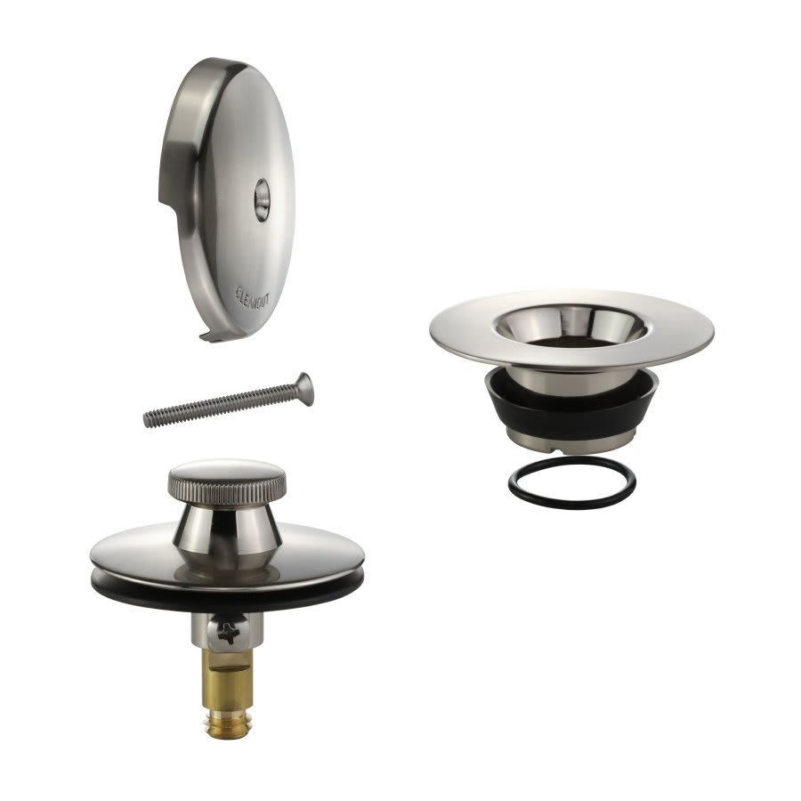 Bath Drain Trim Kit, Lift & Turn, Satin Nickel