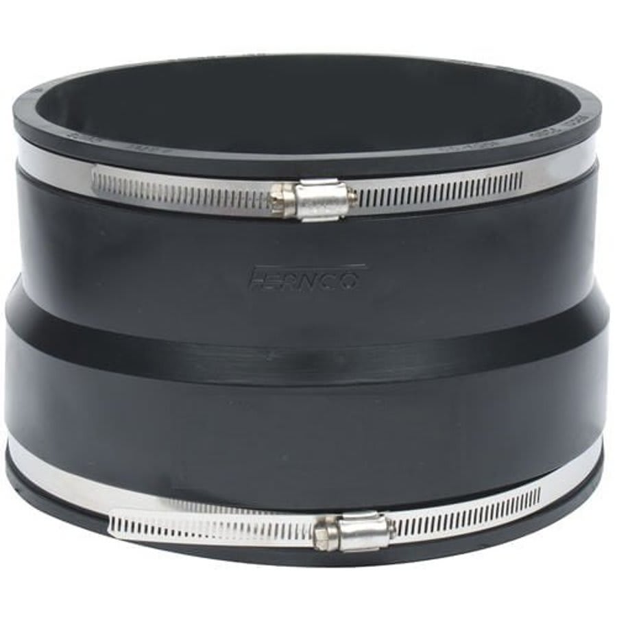 Transition Coupling, 4 x 3 in, Ductile Iron/AC x Cast Iron/Plastic, Flexible PVC