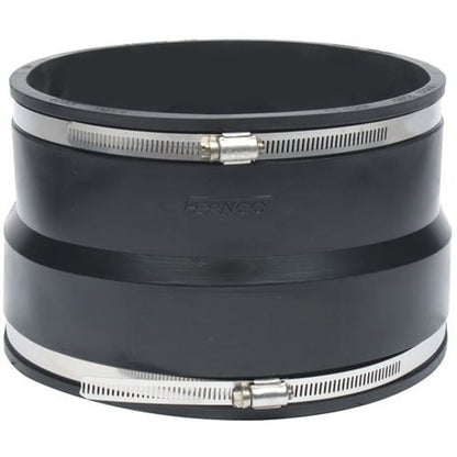 Transition Coupling, 4 x 3 in, Ductile Iron/AC x Cast Iron/Plastic, Flexible PVC