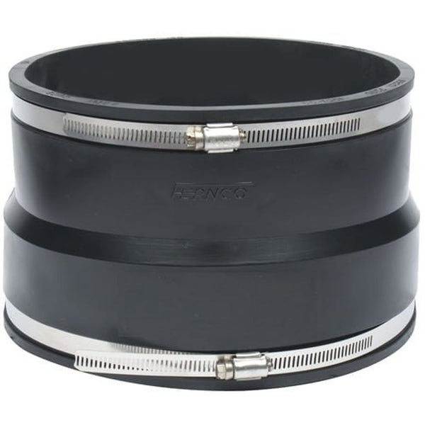 Transition Coupling, 4 x 3 in, Ductile Iron/AC x Cast Iron/Plastic, Flexible PVC