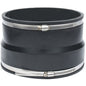 Transition Coupling, 4 x 3 in, Ductile Iron/AC x Cast Iron/Plastic, Flexible PVC