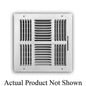 4-Way Down Face Supply Register, 10 x 10 in, 1/2 in Spacing, Multi Shutter Damper, Steel, White