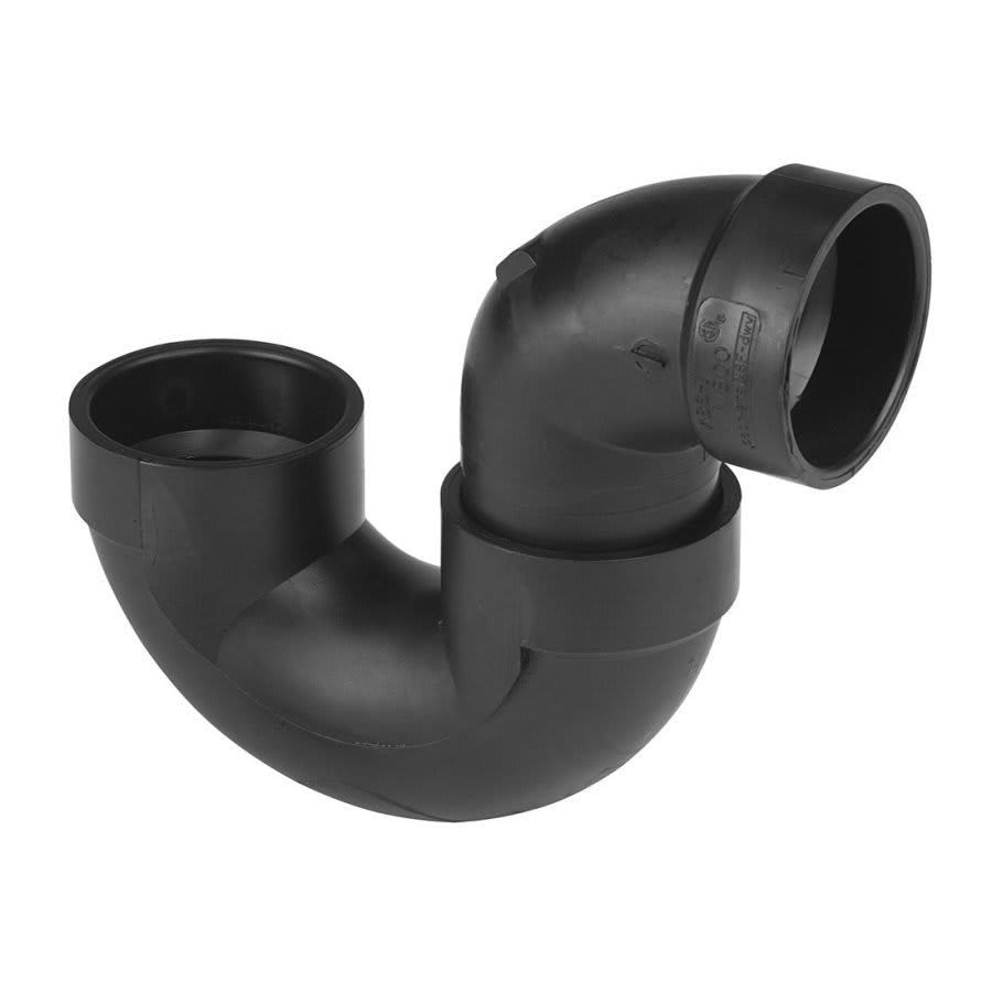 DWV P-Trap, 4 in, Hub, ABS