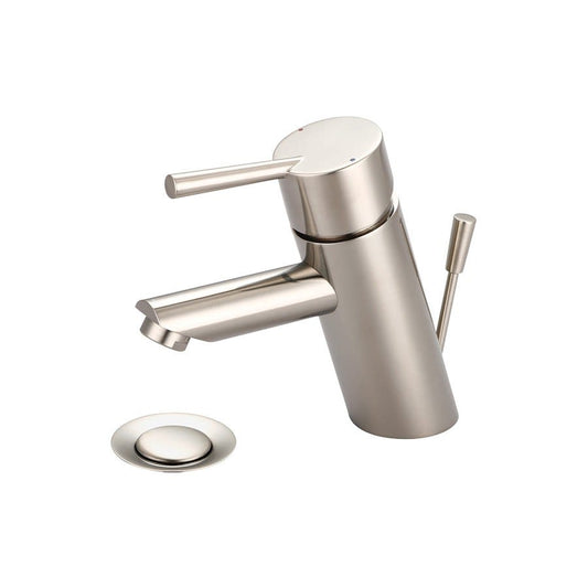 i2 Single Hole or Centerset Lavatory Faucet, ADA, 1 Handle, 1 or 3-Hole, 1.2 gpm, PVD Brushed Nickel