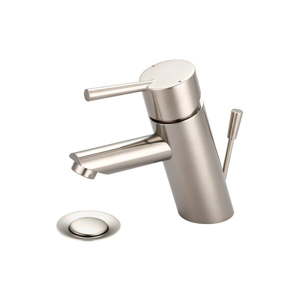 i2 Single Hole or Centerset Lavatory Faucet, ADA, 1 Handle, 1 or 3-Hole, 1.2 gpm, PVD Brushed Nickel