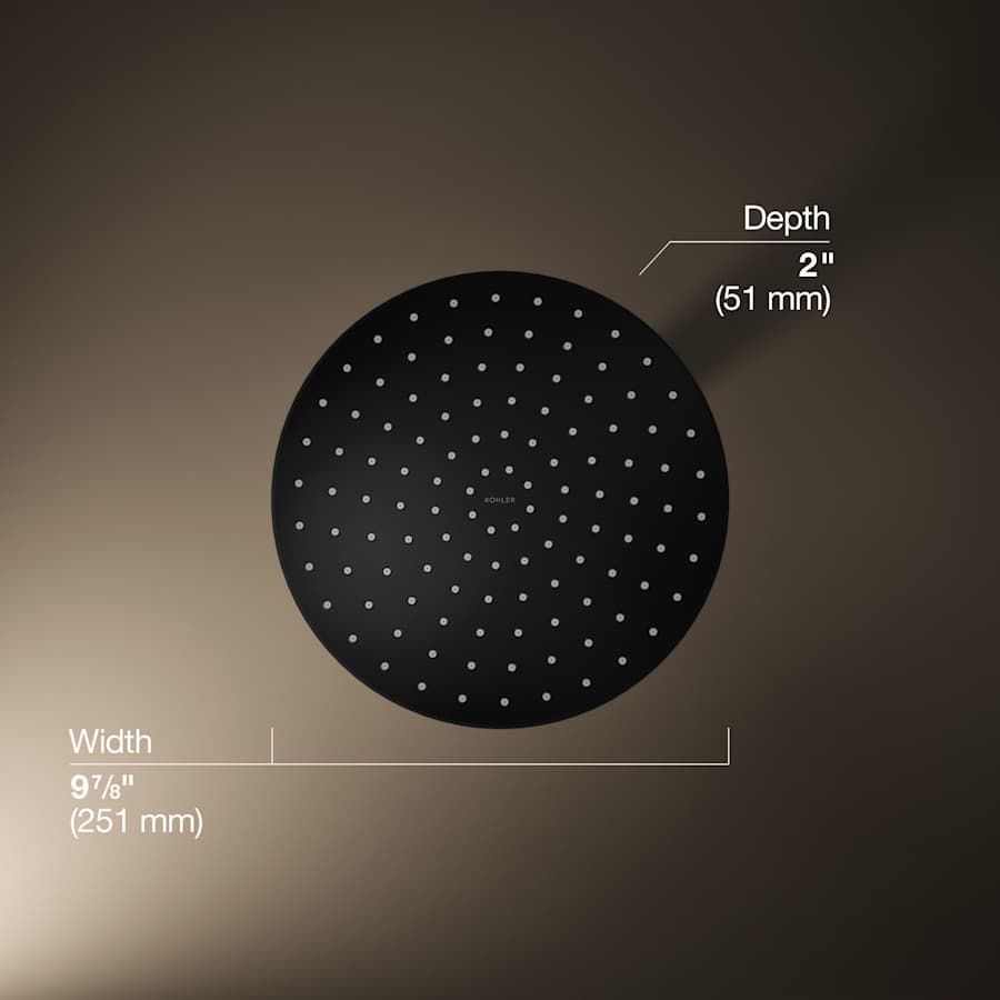 Awaken Round 10" Single Function 1.75 GPM Rainhead with MasterClean Sprayface