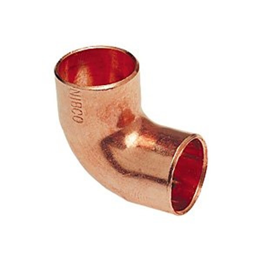 90 deg Elbow, 1/2 in, C, Cleaned & Bagged Copper