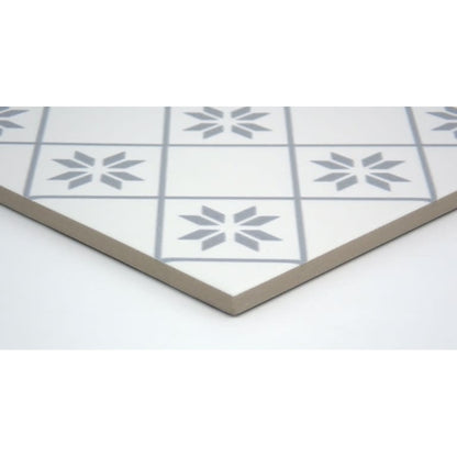 GEOMETRY PETAL GRAY 10X10