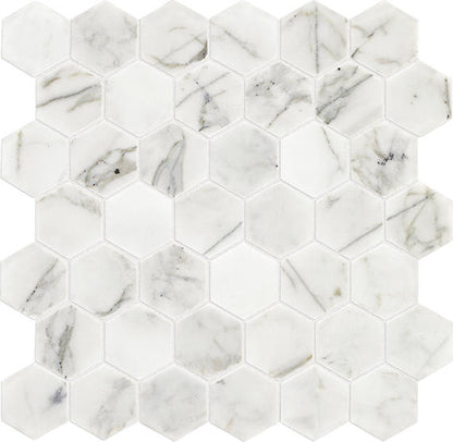 Marble Venetian Calacatta Hexagon 2X2 Honed