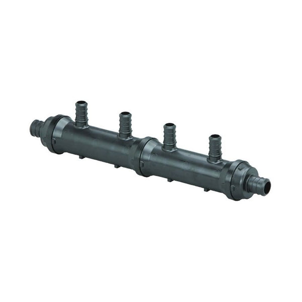 4-Port Manifold, 3/4 x 1/2 in, Poly