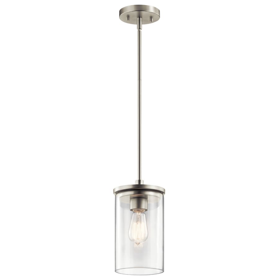 Crosby Single Light 6" Wide Mini Pendant with Clear Glass Shade