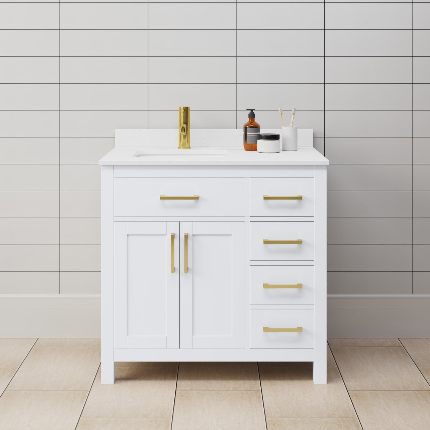 Beckett Single Bathroom Vanity - 36W x 35H x 22D