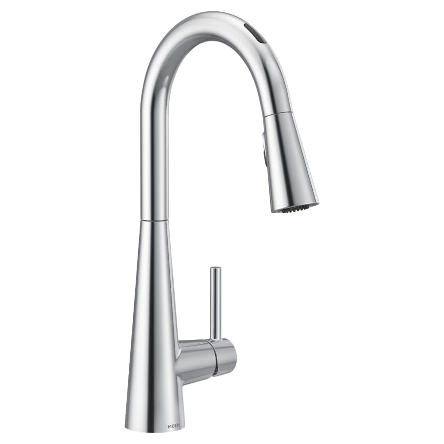 Sleek 1.5 GPM Single Hole Pull Down Kitchen Faucet with Voice Activation