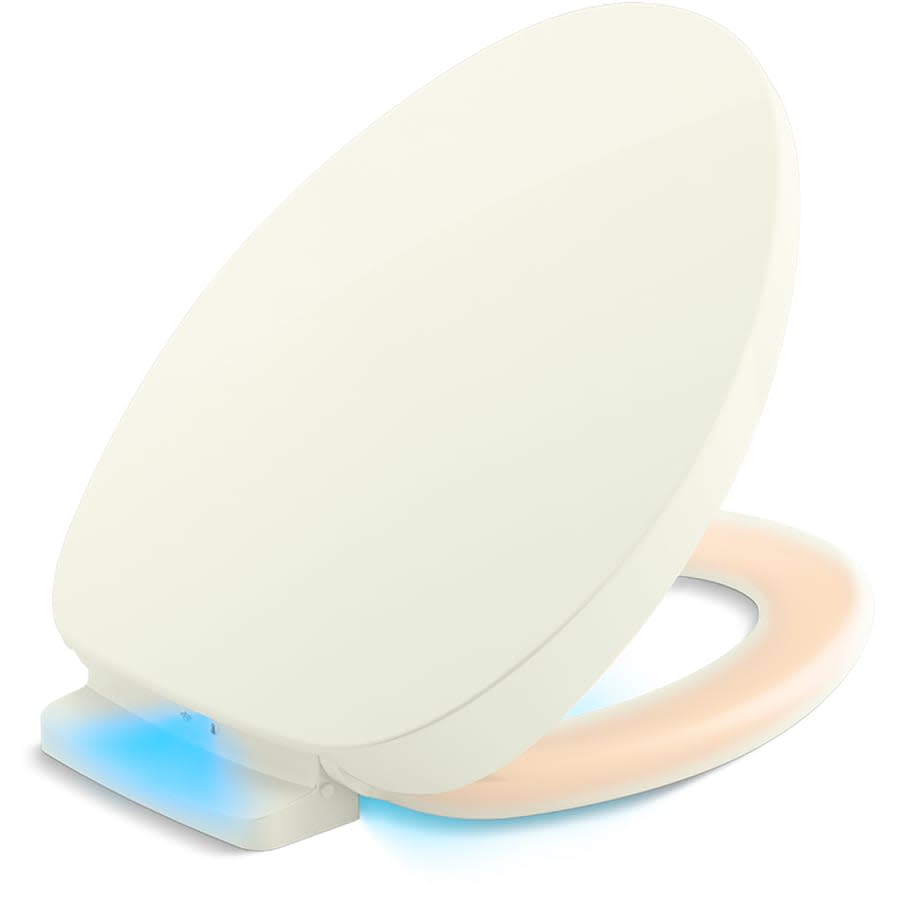 PureWarmth Elongated Toilet Seat and Lid with Soft Close, Quick Release, and Night Light