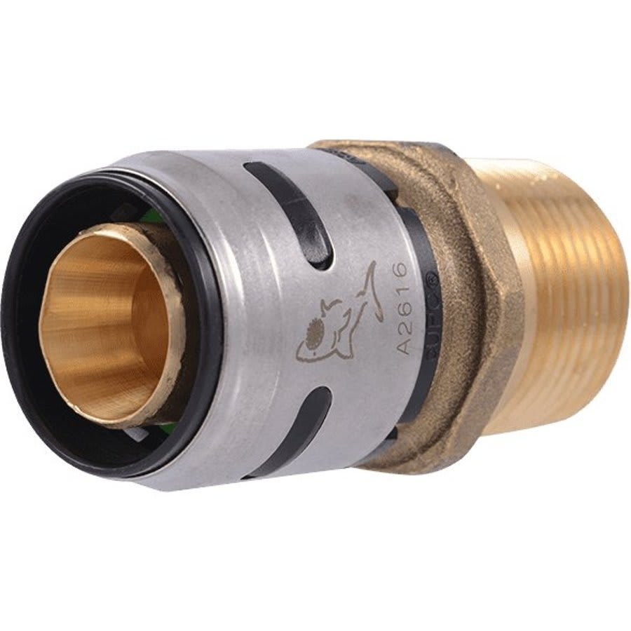 Adapter, 1 in, Push x MNPT, Plastic