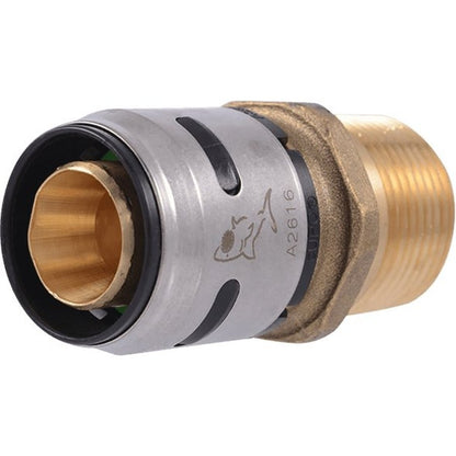 Adapter, 1 in, Push x MNPT, Plastic