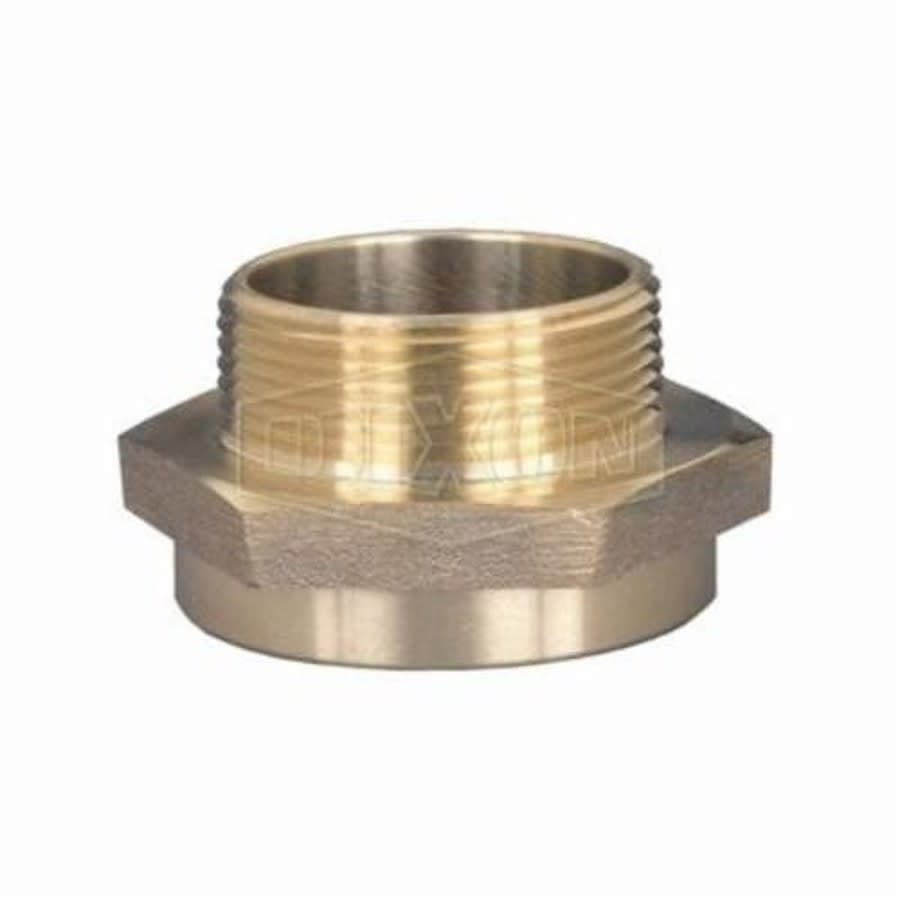 Reducing Hex Nipple, 2-1/2 x 1-1/2 in, Brass, Female NH NST x Male NH NST