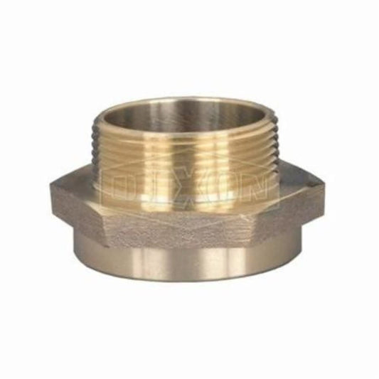 Reducing Hex Nipple, 2-1/2 x 1-1/2 in, Brass, Female NH NST x Male NH NST