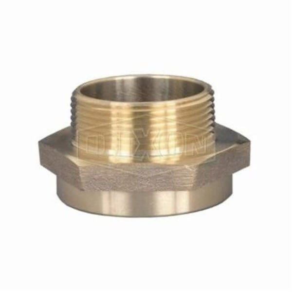 Reducing Hex Nipple, 2-1/2 x 1-1/2 in, Brass, Female NH NST x Male NH NST