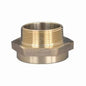 Reducing Hex Nipple, 2-1/2 x 1-1/2 in, Brass, Female NH NST x Male NH NST