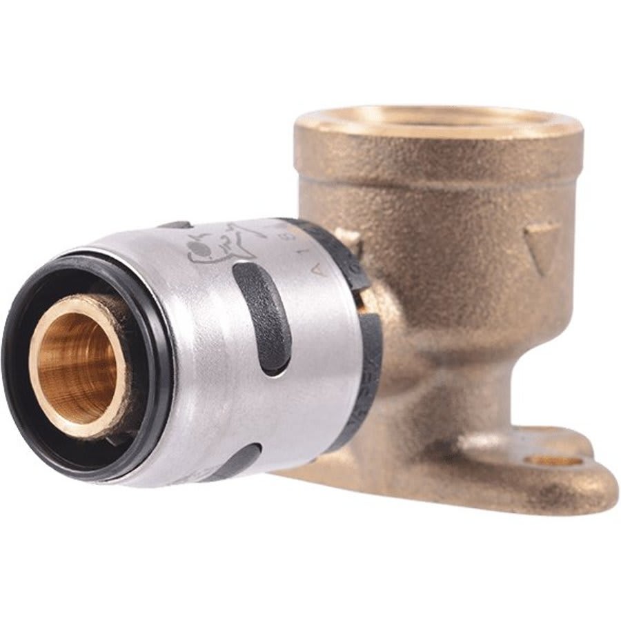 90 deg Elbow, 1/2 in, Push x FNPT, Plastic