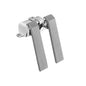 Floor Mount Double Knee Control Valve, 5-3/4 in L x 5-1/4 in W x 2-3/8 in H, Stainless Steel, Polished Chrome