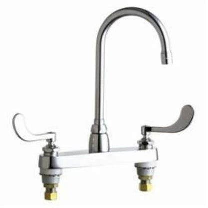 Kitchen Faucet, Deck Mount, ADA, 2 Blade Handle, 2-Hole, Polished Chrome