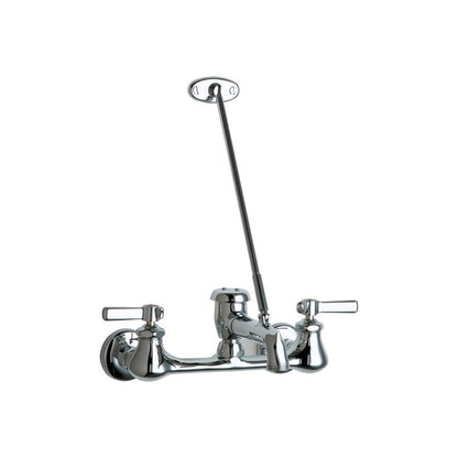 Utility Sink Faucet, Wall Mount, ADA, Lever Handle, Polished Chrome