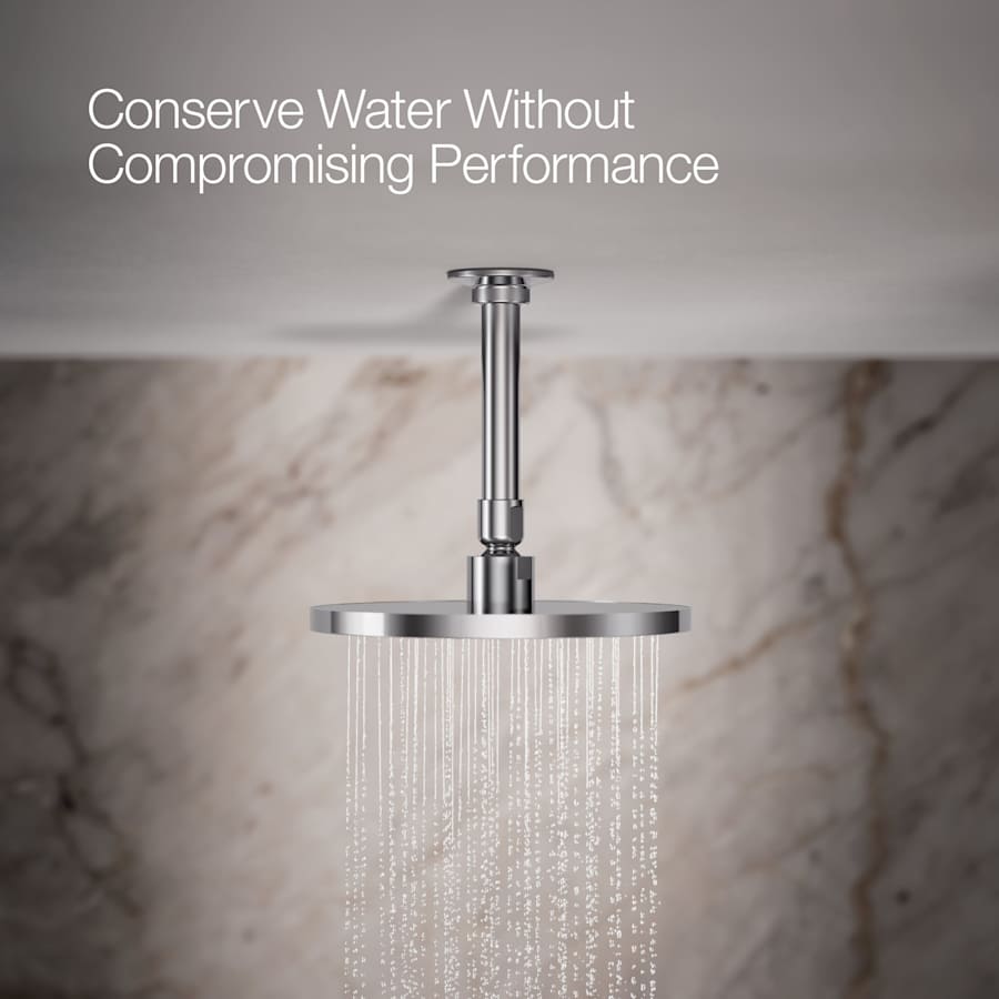 Contemporary Round 8" Single Function 2.5 GPM Rainhead with MasterClean Sprayface and Katalyst Air-Induction Technology