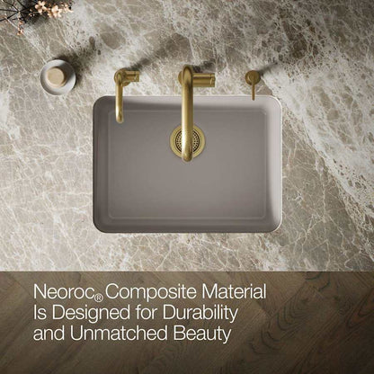 Cairn 24-1/2" Undermount Single Bowl Neoroc Granite Composite Kitchen Sink with Bottom Sink Rack