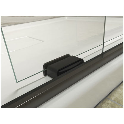 Levity 59-3/4" High x 59-5/8" Wide Sliding Frameless Tub Door with Clear Glass