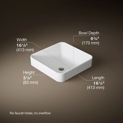 Vox 16-3/4" Vessel Sink with Overflow