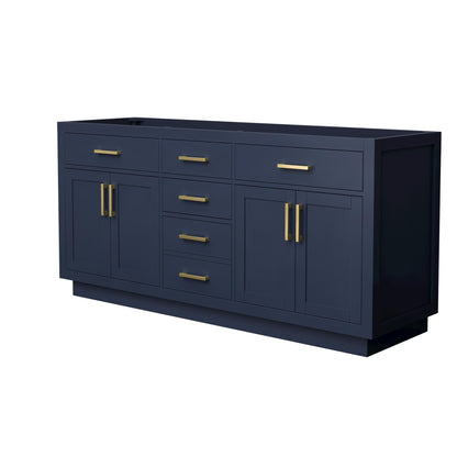 Beckett Double Bathroom Vanity with Toe Kick - 71W x 34.25H x 21.5D