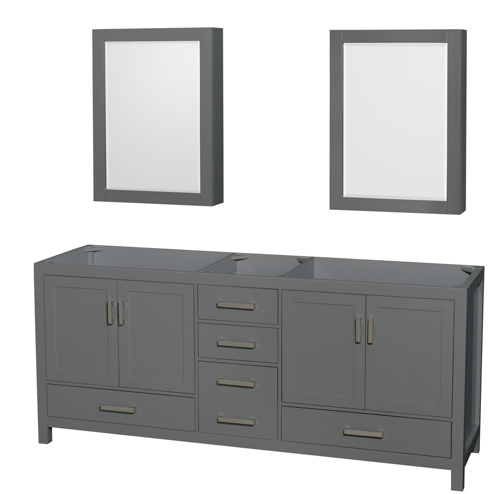 Sheffield Double Bathroom Vanity - 78.5W x 35H x 21.5D