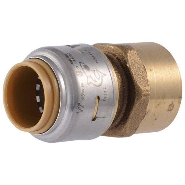 Max™ Adapter, 3/4 x 1/2 in, Push x FNPT, Brass