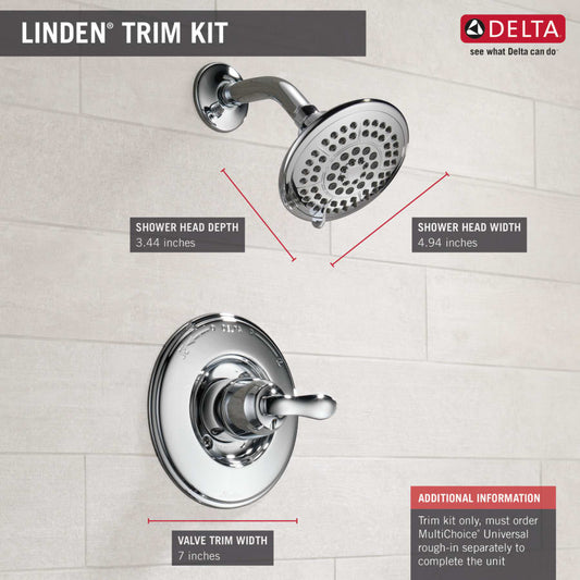 Linden Monitor 14 Series Single Function Pressure Balanced Shower Only - Less Rough-In Valve
