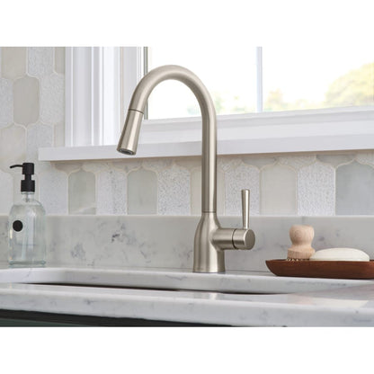 Adler 1.5 GPM Single Hole Pull Down Kitchen Faucet