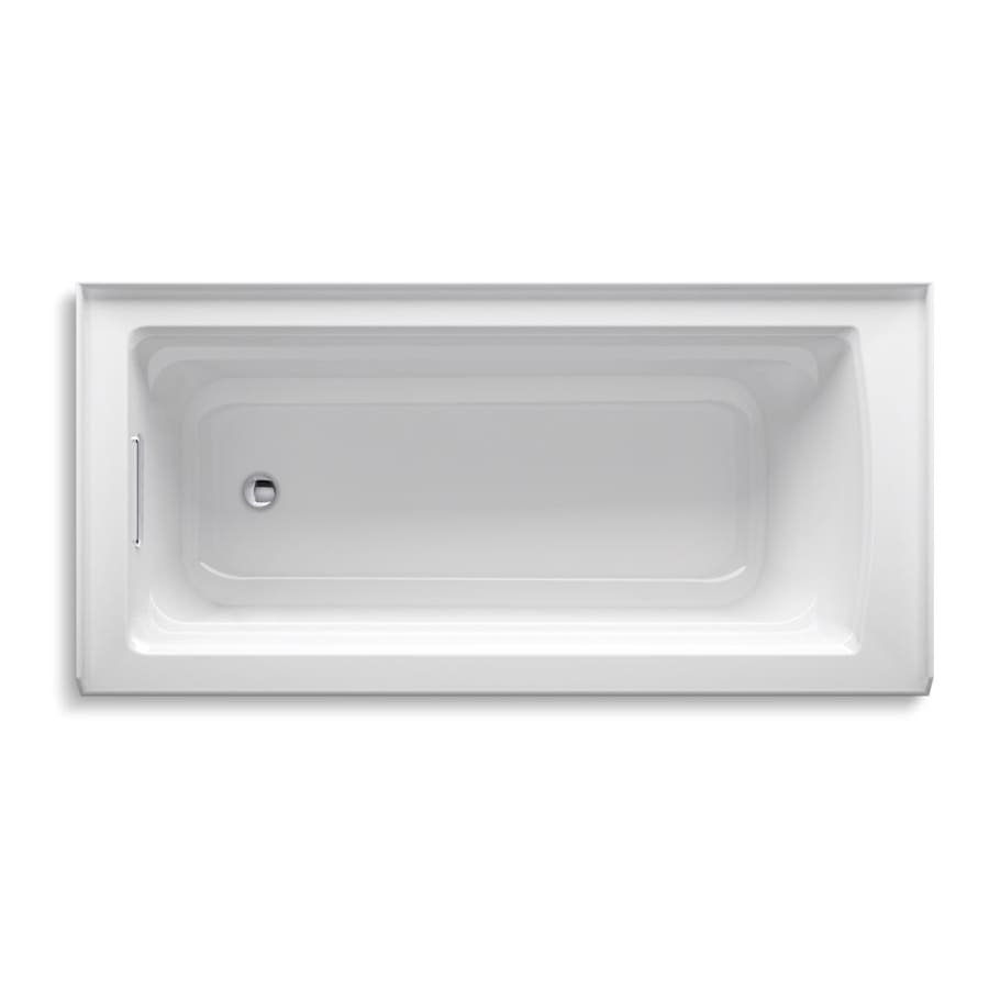 Archer 66" ExoCrylic Three-Wall Alcove Soaking Tub with Left Drain and Comfort Depth Design