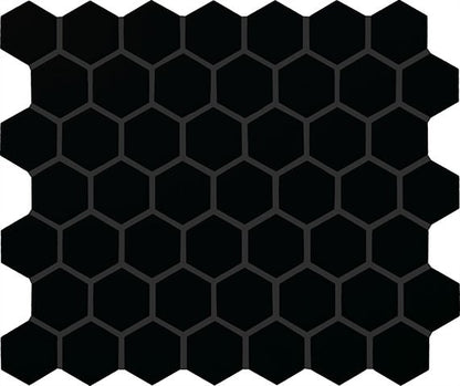 Color Story Mosaics Matte Black Hexagon 1.5X1.5 Matte