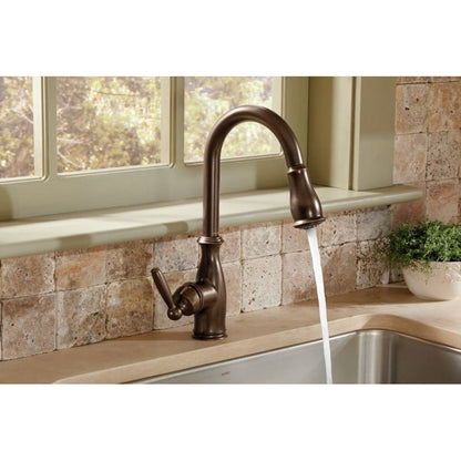 Brantford Single Handle Pulldown Spray Kitchen Faucet with Reflex Technology