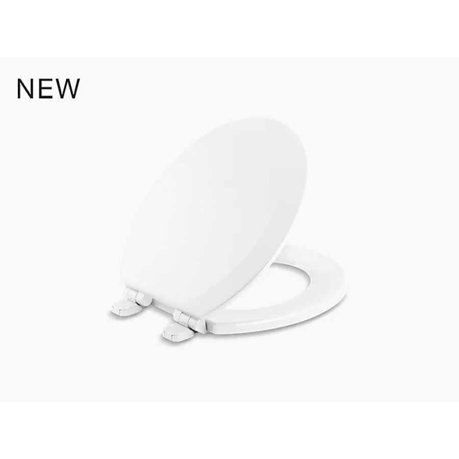 Triko™ Toilet Seat, Round Bowl, Closed Front, With Cover, Wood, White